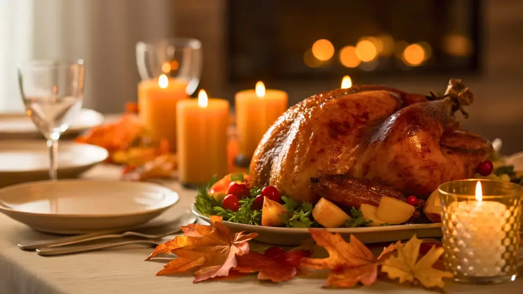 pratos de Thanksgiving